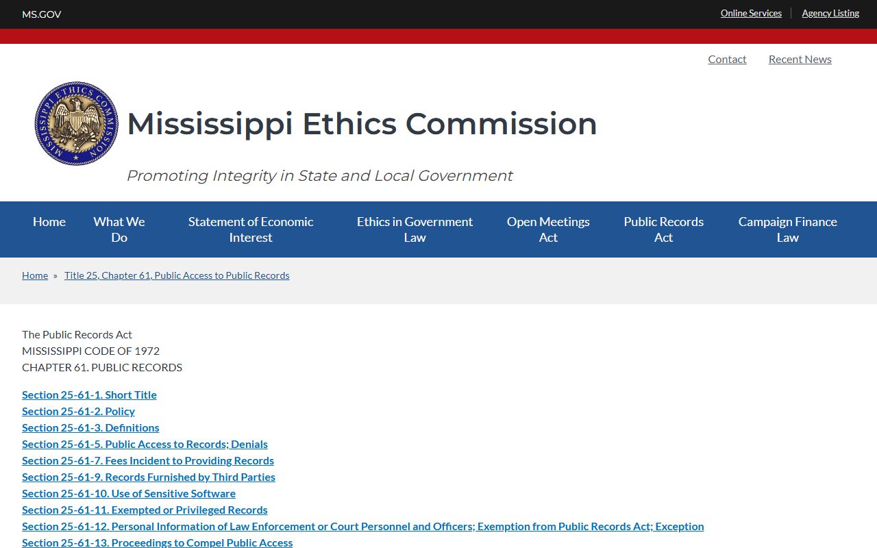 Tate County jail mugshots Mississippi public records act source